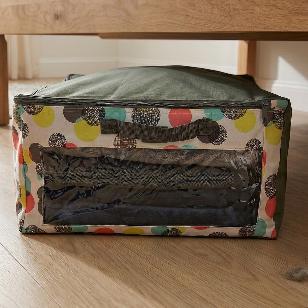 Thirty-One Under Bed Large Oversized Storage Organizer Bag Gray Punch Bowl
